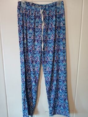 Blue Multi-Pattern Lounge Pants